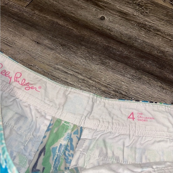 Lilly Pulitzer Vibrant Blue and Green Callahan Shorts - Picture 3 of 3